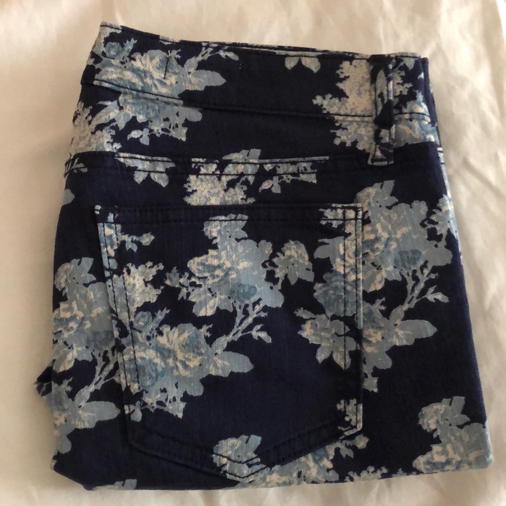 Gap Always Skinny Blue Flower Print Jeans